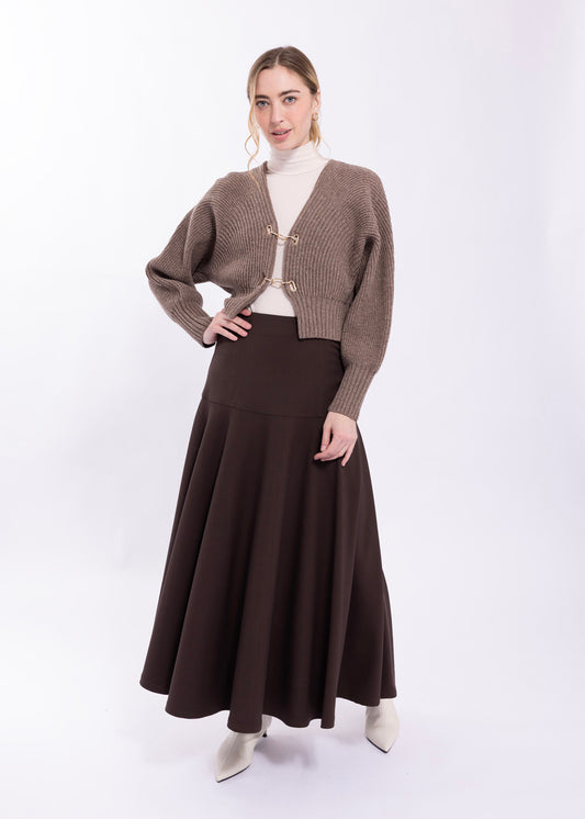 Maple Cliff Chocolate Paneled Yoke Skirt MC5929C