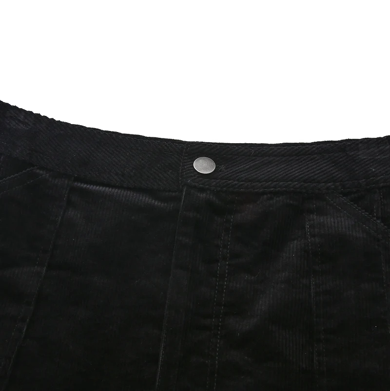 Honest Edit Black Corduroy Skirt W-29513