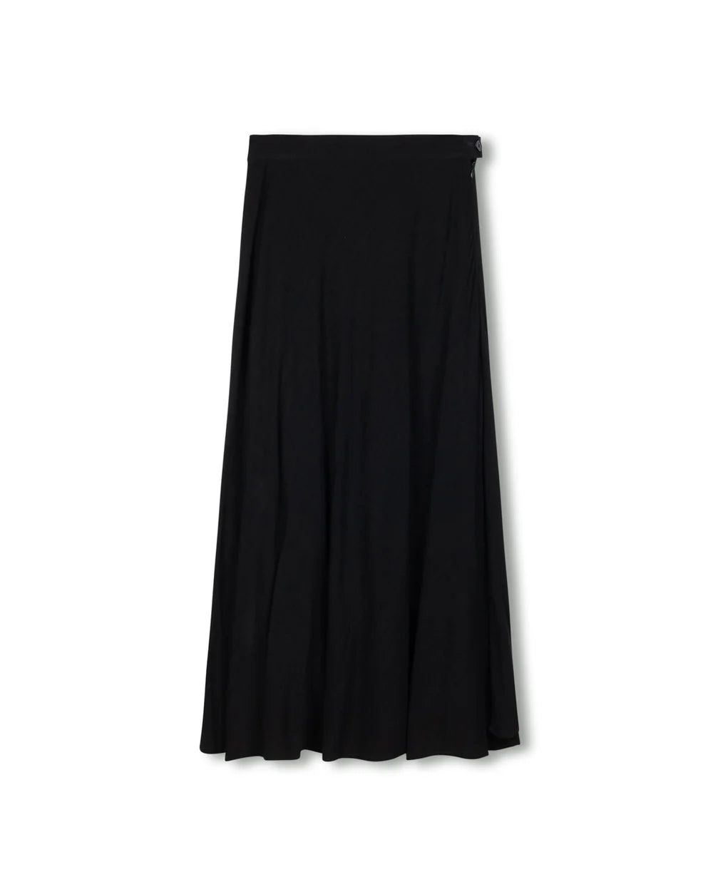Slate Black A Line Linen Skirt W-25476