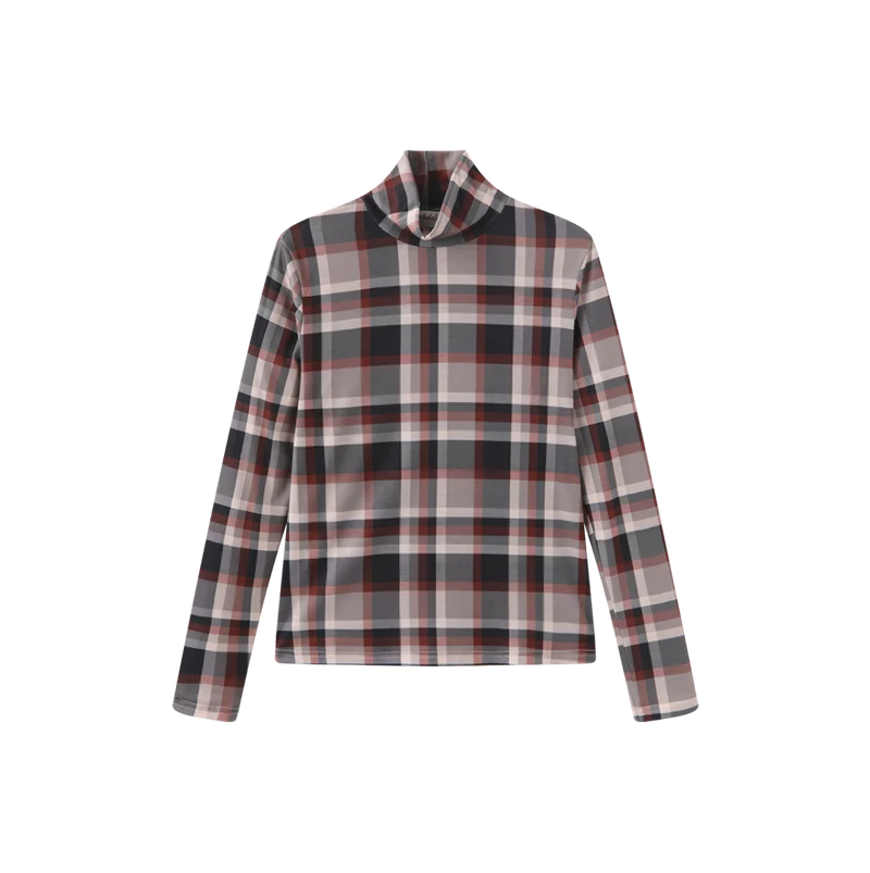 Modelle Burgundy Plaid Turtleneck W-29200