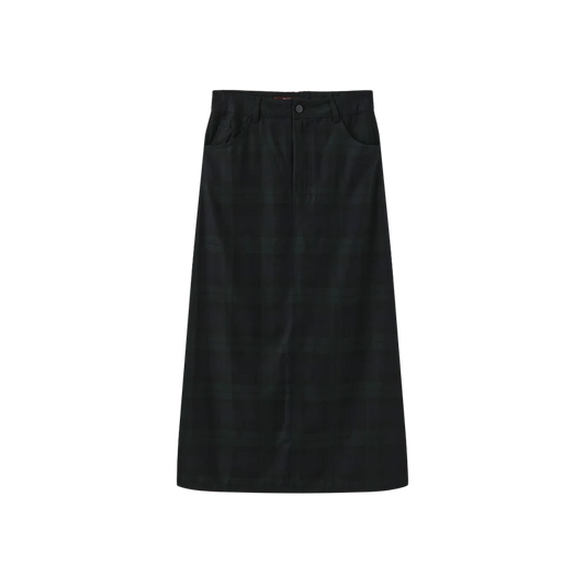 Shift Navy Plaid Skirt W-27329
