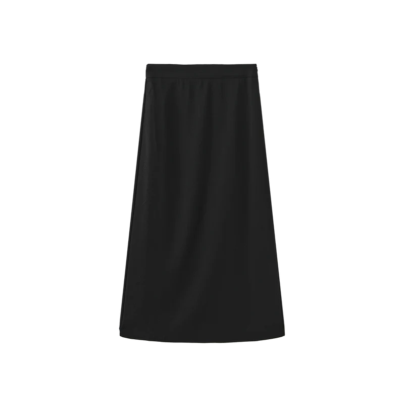 Georgette Black Pac Maxi Skirt W-30034