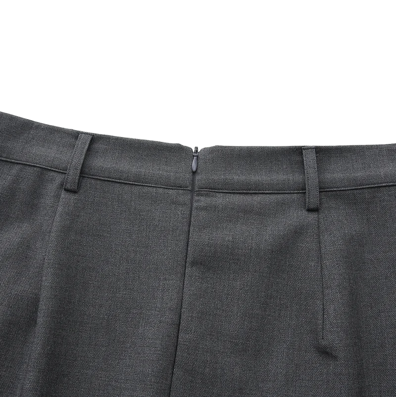 Modelle Grey Stitch Kick Pleat Skirt W-29739