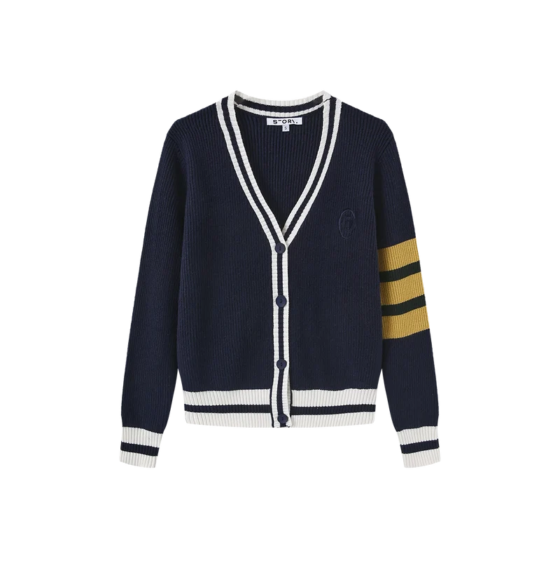 Story Navy Varsity Cardigan W-2885