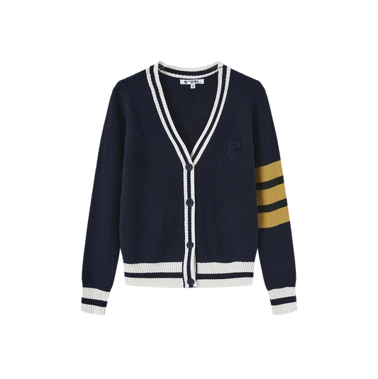 Story Navy Varsity Cardigan W-2885