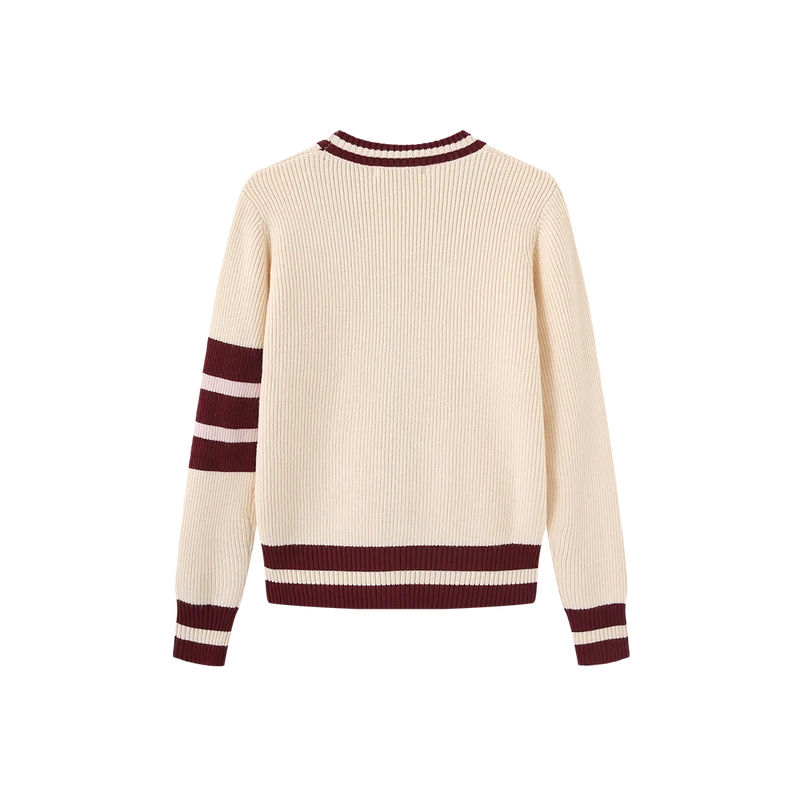 Story Oatmeal Varsity Cardigan W-2885