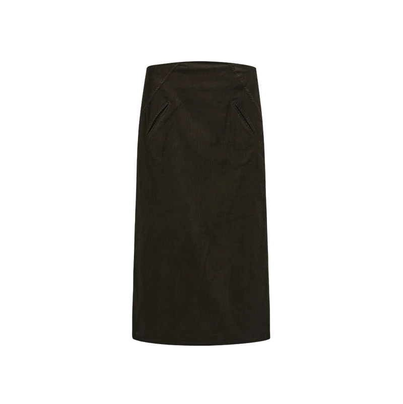 Story Hunter Green Slit Pocket Skirt W-29214