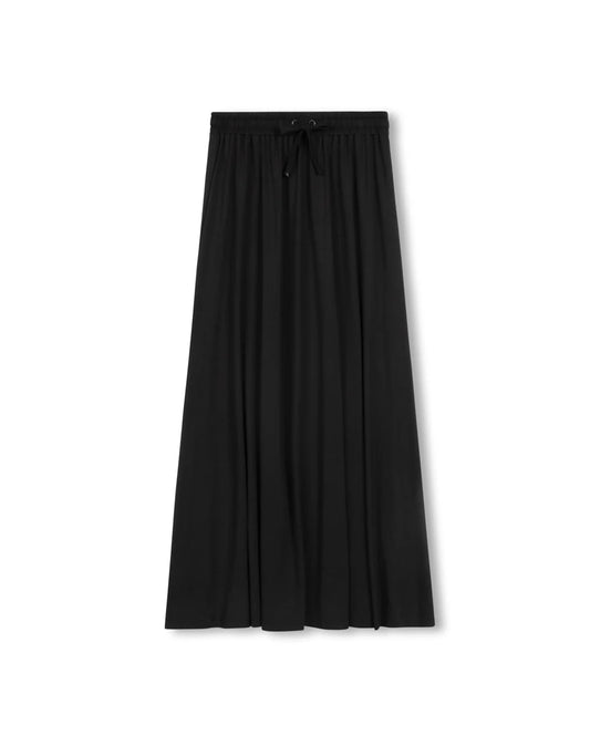 Beige Black Kyoto Drawstring Skirt W-25406