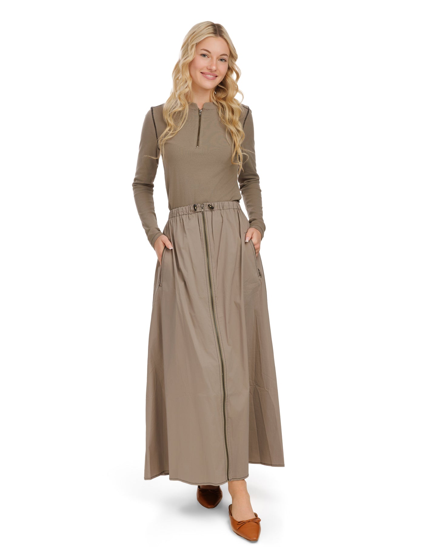 Reverie Greystone Zipper Skirt RVS616S-A