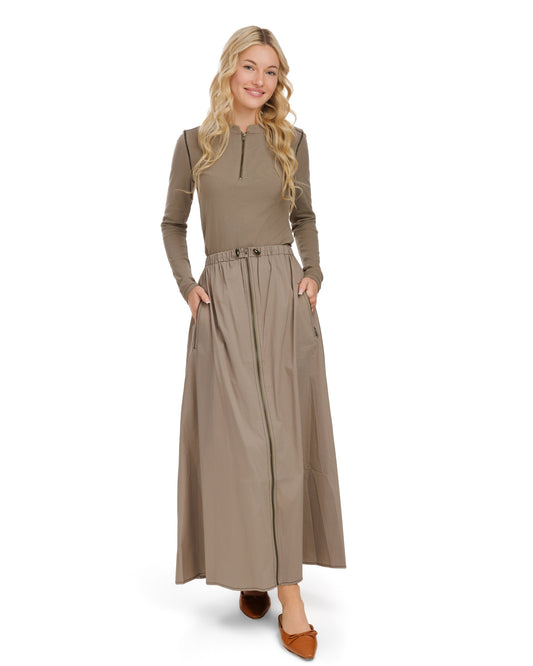 Reverie Greystone Zipper Skirt RVS616S-A