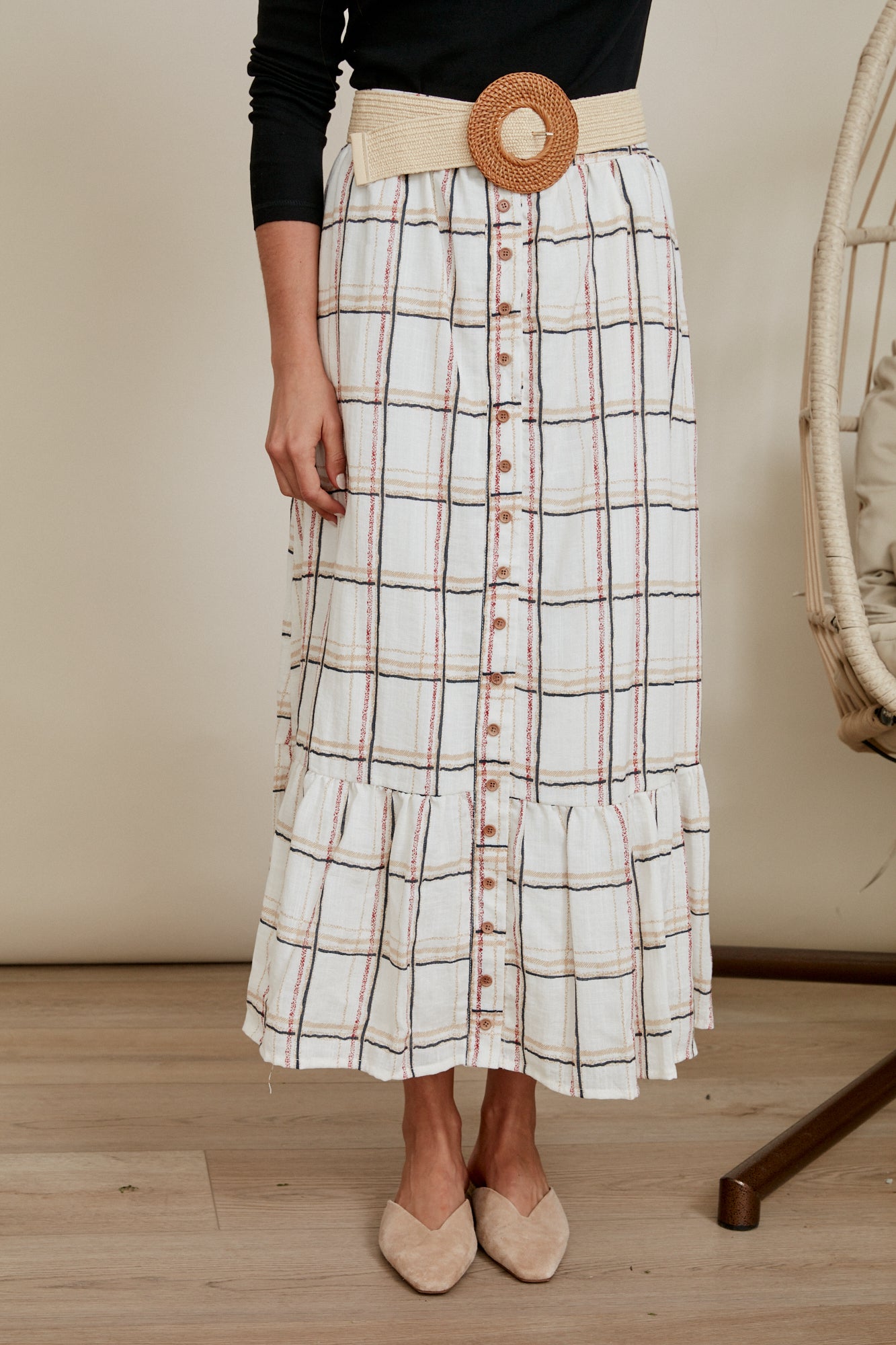 Slate Crescent Skirt Multi