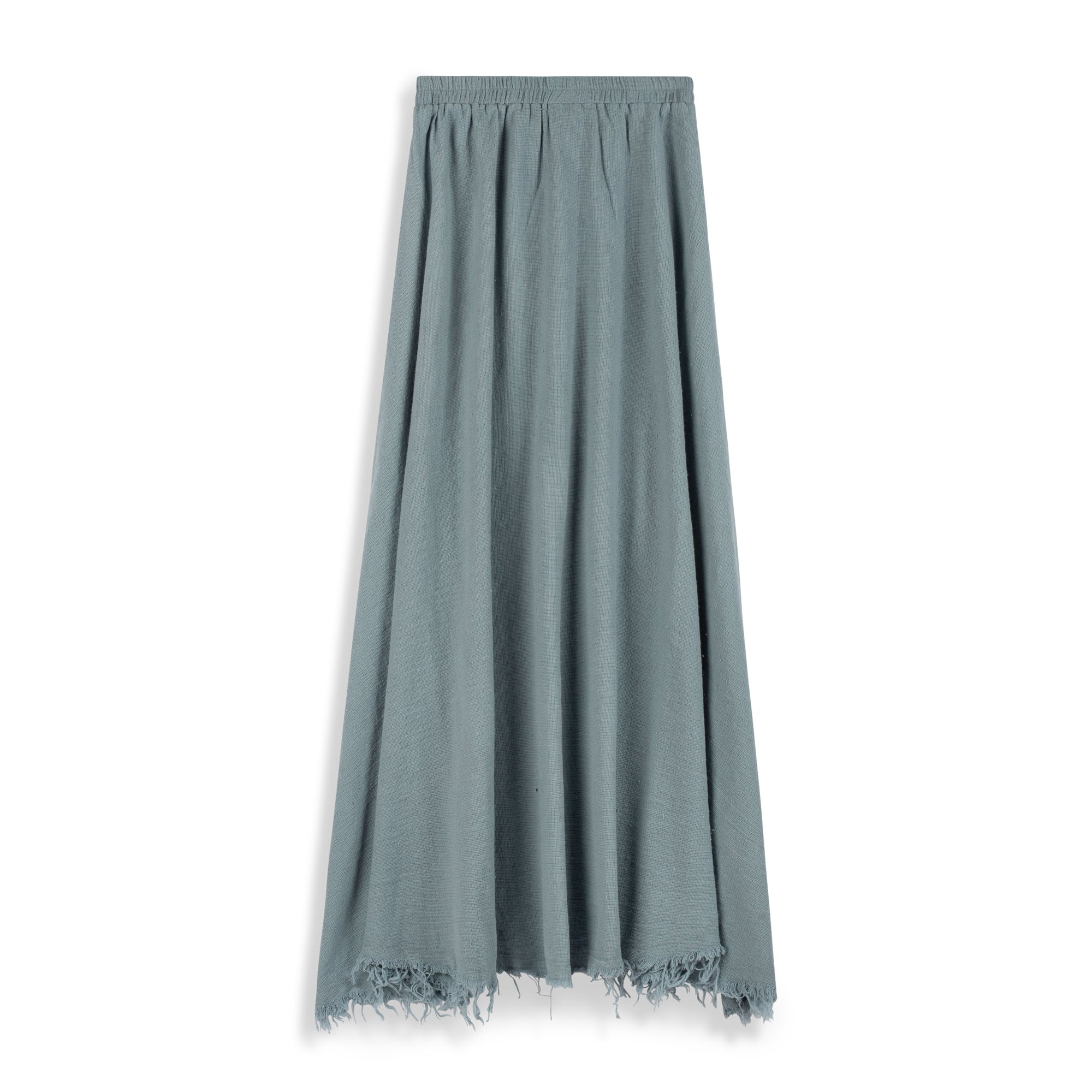 The Norway Club Light Denim Maxi Fringe Skirt SB2CM7929SL ...