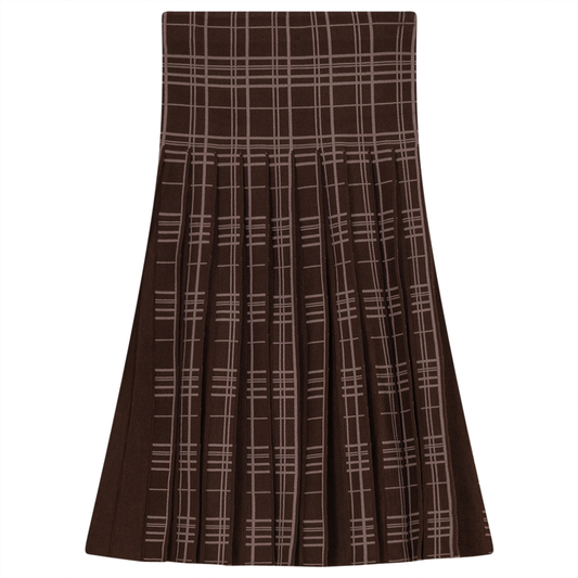 Noni Chocolate/Cocoa Pleated Plaid WB2CYT1835